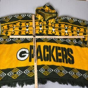 Green Bay Packers Tejidos Ruminahui Hooded Knit Poncho One Size Ecuador NFL